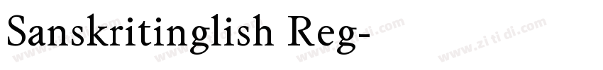 Sanskritinglish Reg字体转换